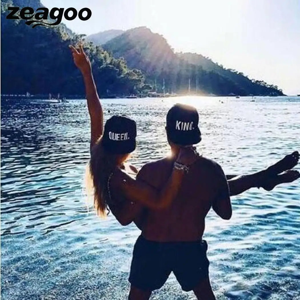 Zeagoo KING QUEEN бейсболки с вышивкой Lover для мужчин и женщин бейсболка чёрная хип-хоп