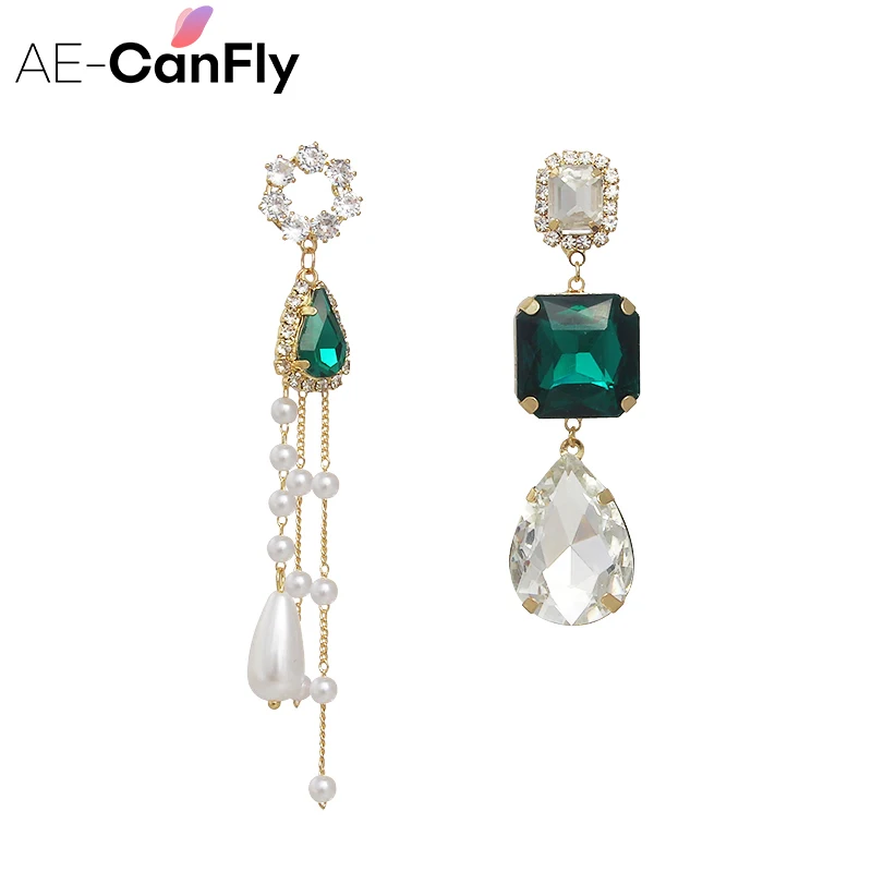 AE-CANFLY Асимметричные стразы в форме капли воды темпераментные длинные цепочки с