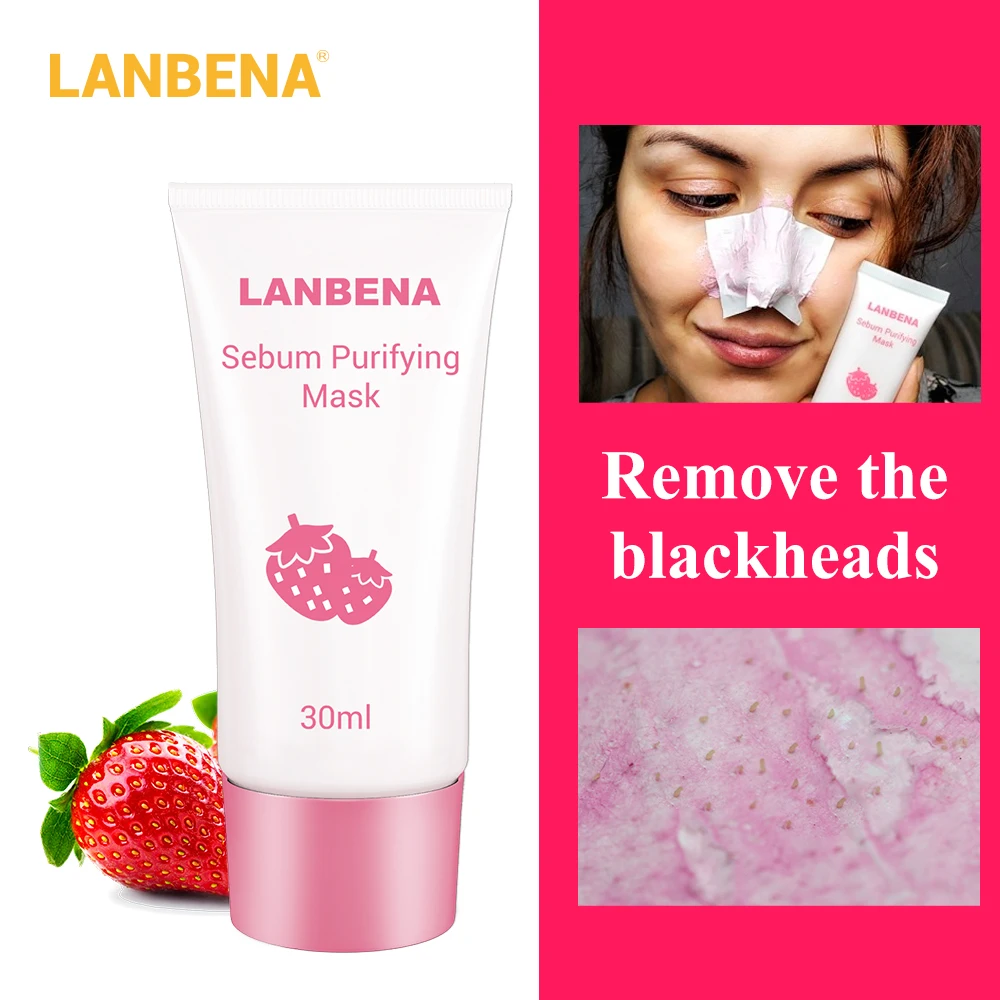 LANBENA кобум Очищающая маска клубника удаления угрей наклейка на нос грязевая пор