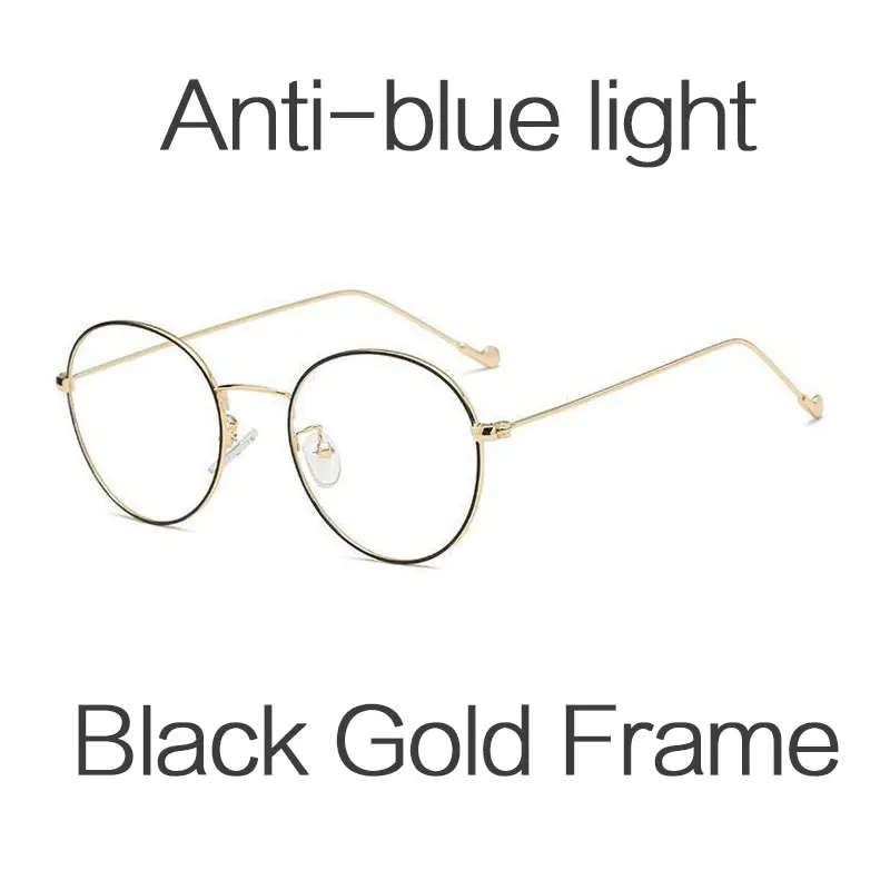 Белый HUHAITANG Round Nearsight Glasses Women Luxury Brand Anti Blue Light Computer Eye Glasses Frames For Men Clear Myopia Eyeglasses - Цвет оправы: Белый
