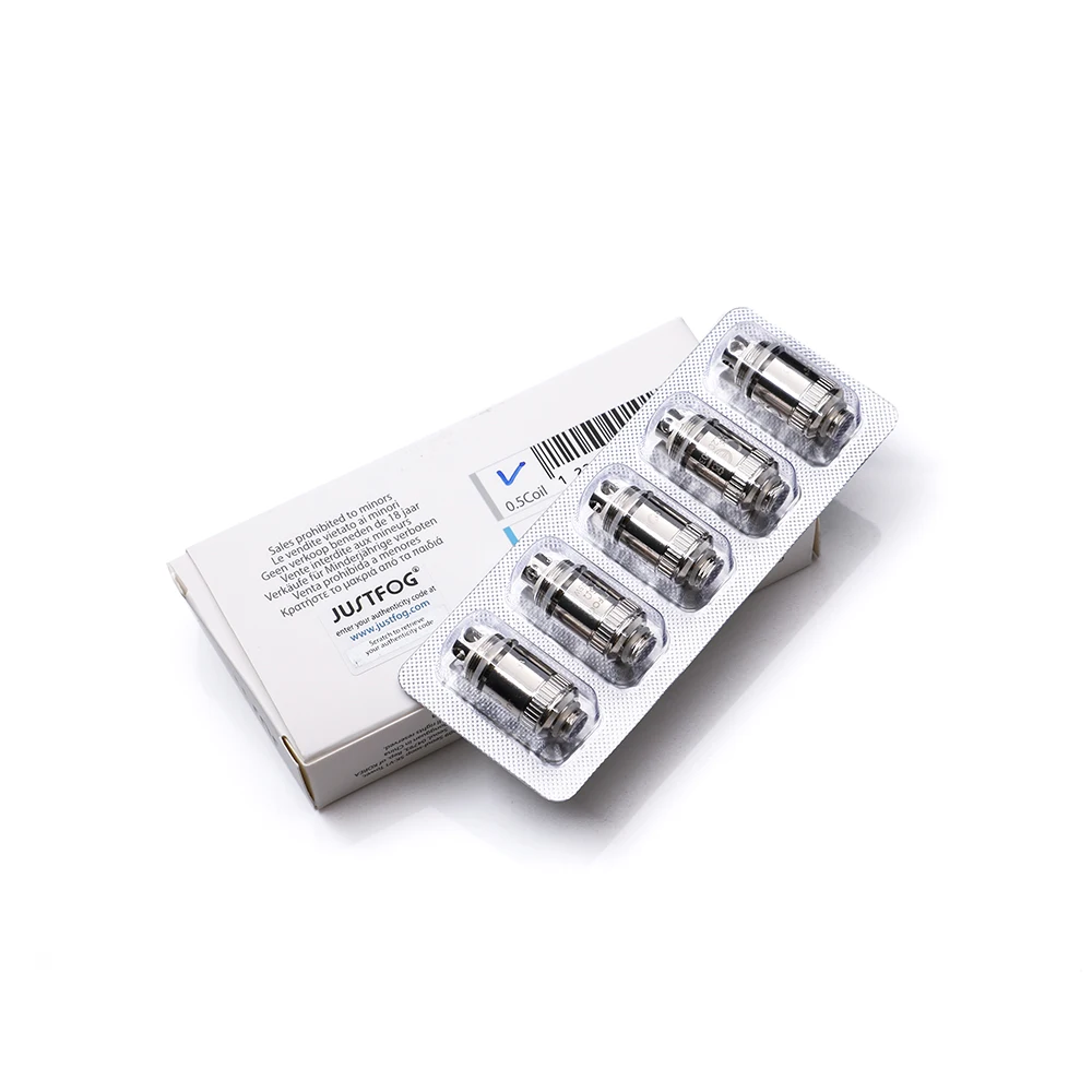 10 шт./лот оригинальный Justfog FOG1 Головка Катушки 0.5ohm 0.8ohm Электронная замена сигарет