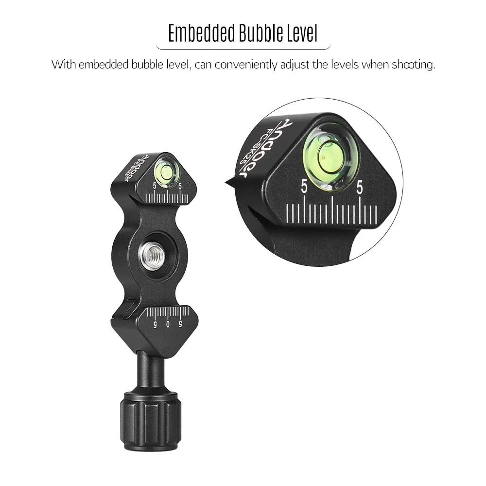 Andoer SmallRig Plate Quick Release Clamp for Arca-Swiss 1/4"&amp3/8" Screw Hole Tripod Grips Knob-Type RSS Kirk Marking |