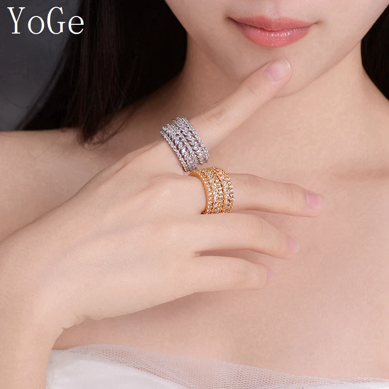 YoGe свадебные и вечерние ювелирные изделия для женщин R0349 модные AAA CZ Круглые
