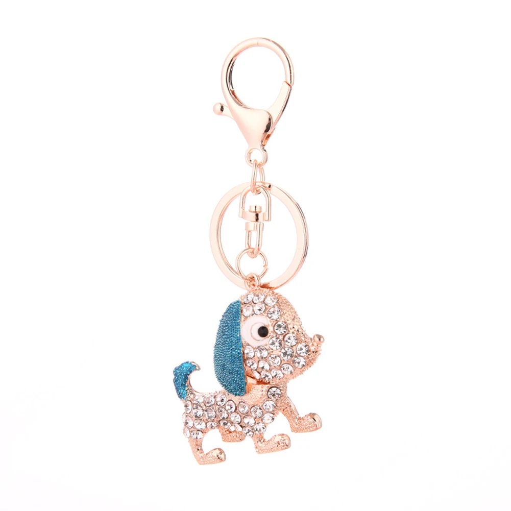 Dog Shape Keychain Korean Style Alloy Rhinestone Pendant for Bags Car Key M8694 | Украшения и аксессуары