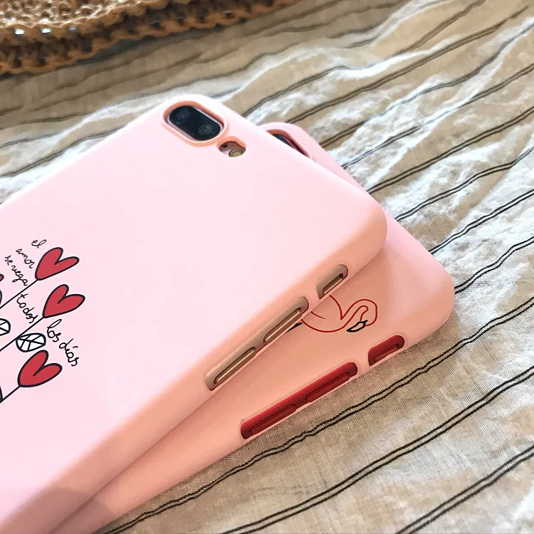 Модный розовый чехол для iPhone X XR XS Max 6 S 7 8 Plus Жесткий ПК задней панели | Мобильные