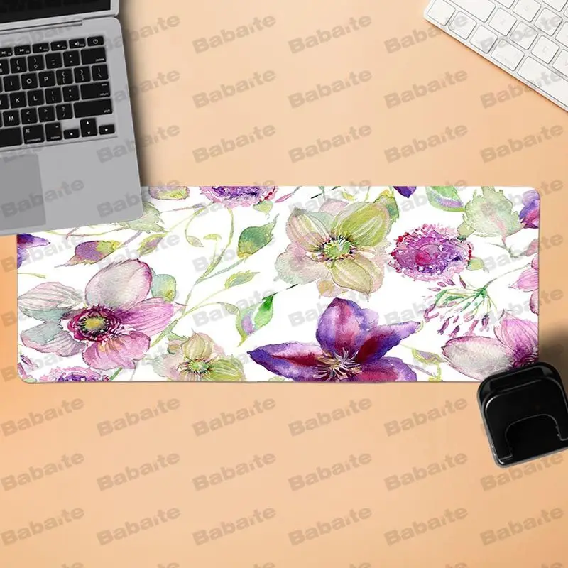 Babaite Новый дизайн Цветочный акварельный цветочный игровой коврик для мыши