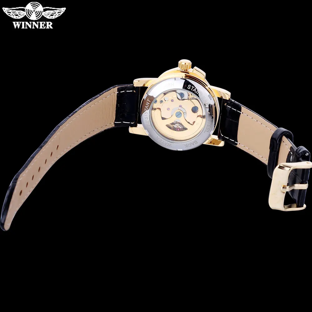 WINNER популярный бренд 2016 женские часы простые автоматические Скелетон циферблаты