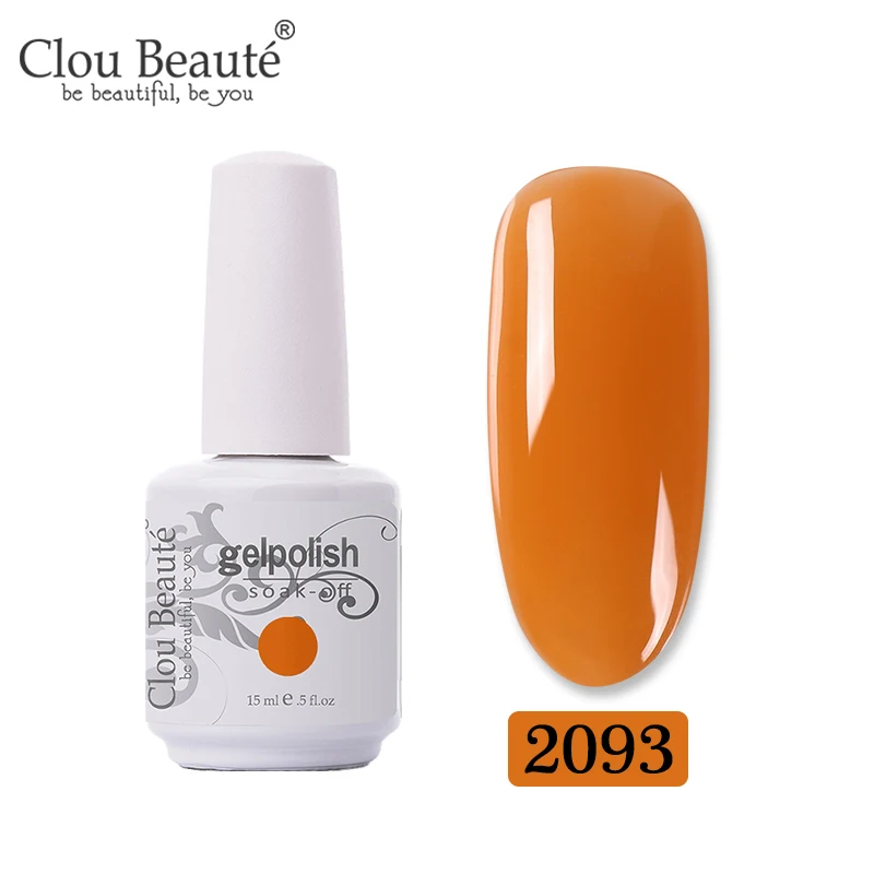 2093 Clou Beaute Gel Nail Polish Top UV LED Gel Nail Art Varnish Hybrid Gel Polish Semi Permanent Vernis Gellak Glitter Gel Lacquer - Цвет: 2093