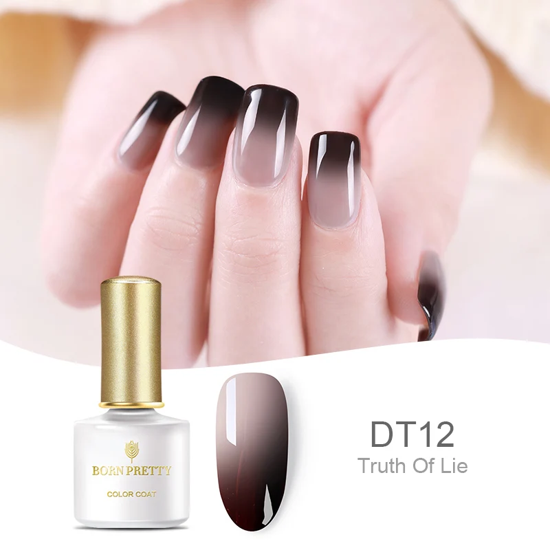 BPDT12 BORN PRETTY 3 цвета Температура Изменение Цвета Гель-лак Delux термальный лак для ногтей Гель-лак для УФ-лампы 6 мл замачиваемый УФ гель для ногтей набор - Цвет: BPDT12