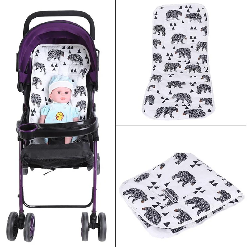 2 сторонняя Подушечка Для сиденья детской коляски моющаяся противоскользящая
