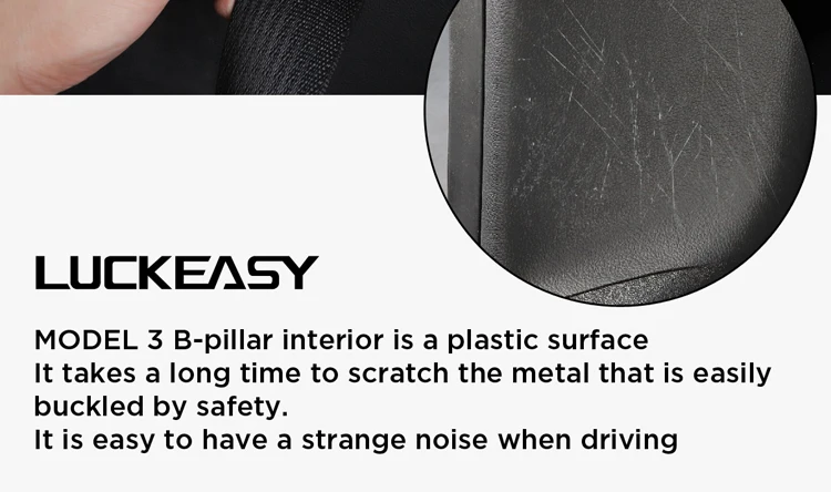 LUCKEASY for Tesla Model 3- Invisible Car door Anti Kick Pad Protection Side Edge Film Protector Stickers