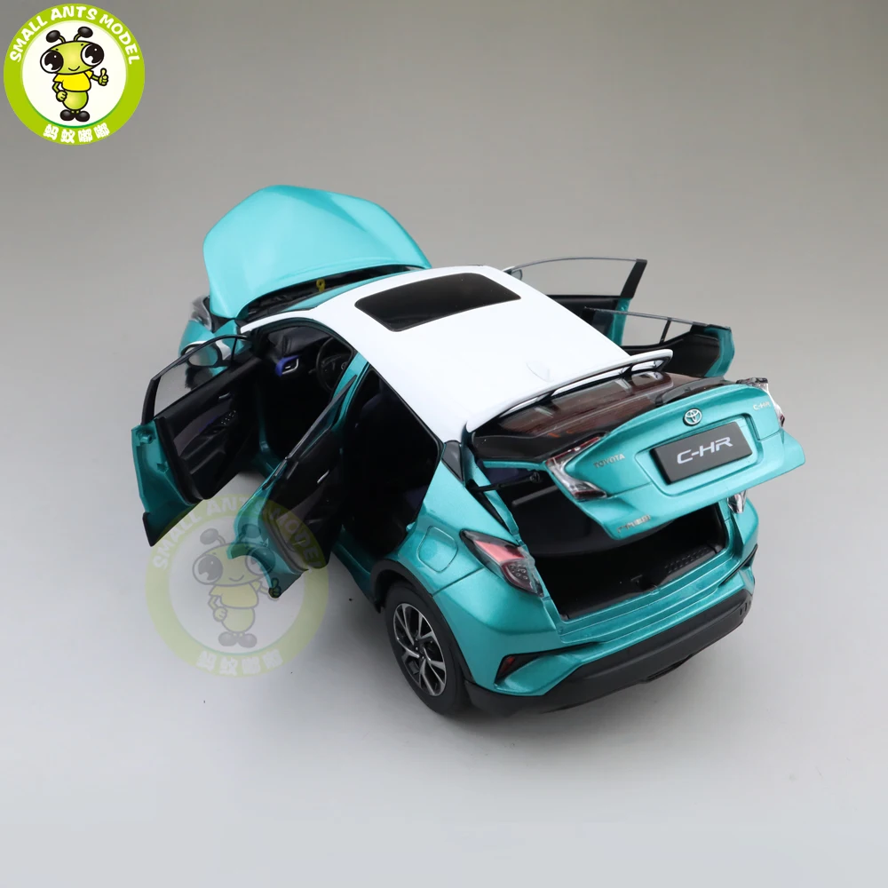 1/18 CHR C-HR литье под давлением модель автомобиля SUV игрушки Дети подарок для мальчика девочки синий с белым верхом
