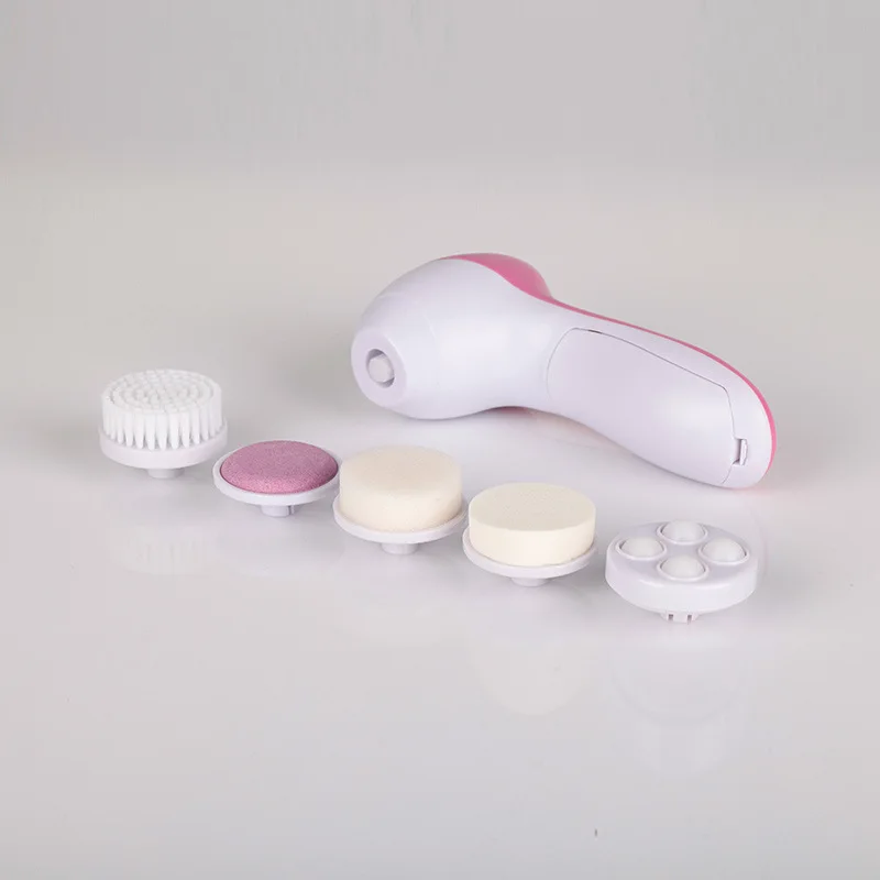 Многофункциональная электрическая щетка для очищения лица 5 в 1 спа массажер