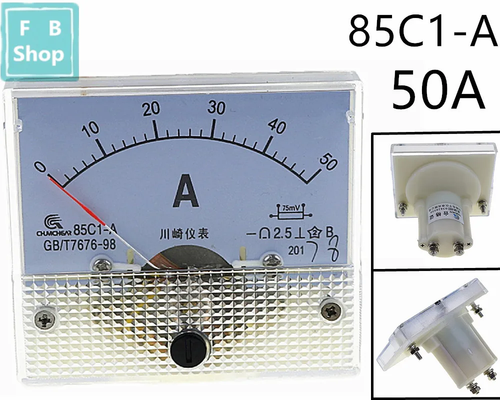 1 шт. 85C1-A 1A 2A 3A 5A 10A 15A 20A 30A 50A 75A DC аналоговый измеритель Панель усилитель тока амперметры датчик