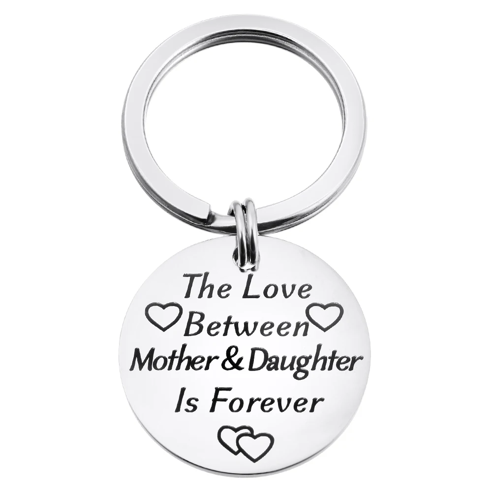 2019 Trendy Customized Stainless Steel Keychain Single-sided Engraving Letters Key Ring Ladies DIY Jewelry Men's Gift Private |