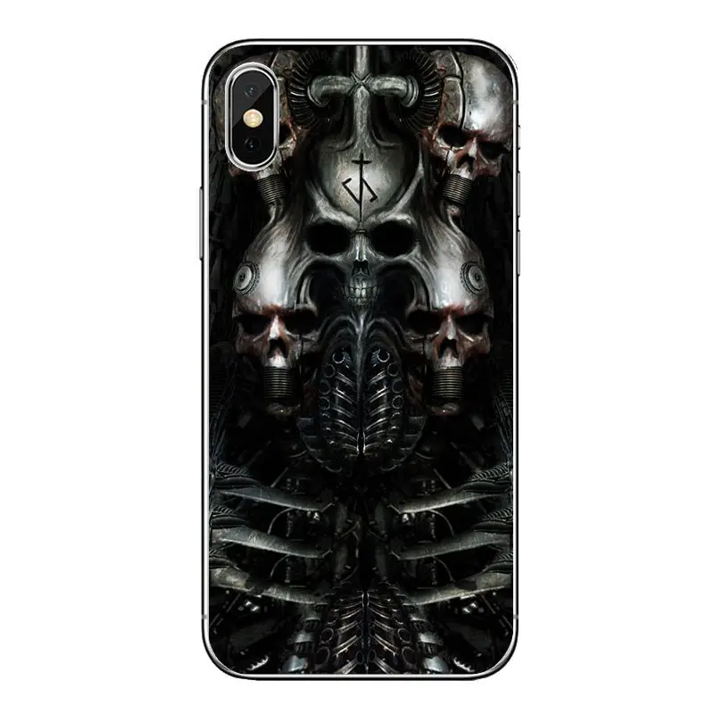 Soft Transparent Shell Covers Satanic Skull For Huawei P20 Lite Nova 2i 3i 3 GR3 Y6 Pro Y7 Y8 Y9 Prime 2018 2019 |