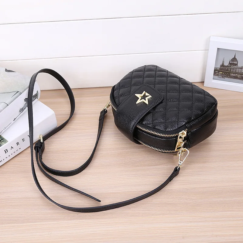 Женские Модные из натуральной кожи Курьерские сумки женские плед Crossbody Сумки