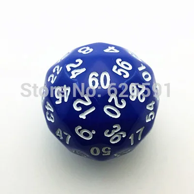 T & G игральные кости высокого качества синий 60 сторонний D60 Rpg D d DND rpg dados|dice kit|dice