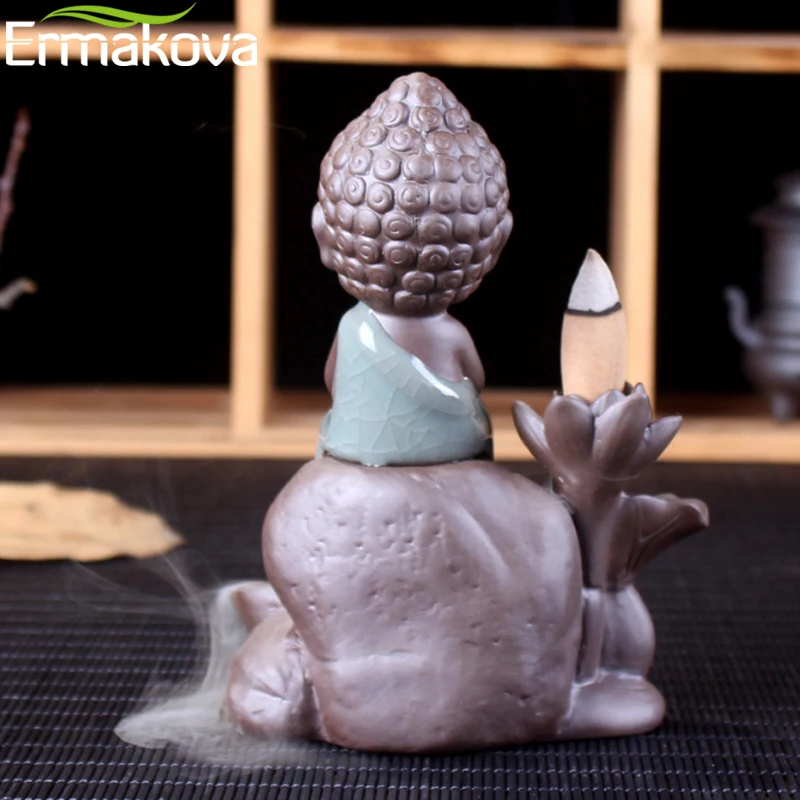 ERMAKOVA керамическая палочка горелка для благовоний с обратным потоком Конус ладан держатель для ароматерапии домашняя медитация Йога спа ароматизатор украшение