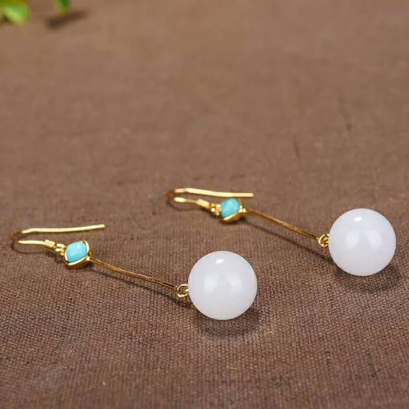 Прямая поставка настоящее висячие серьги из серебра 925 пробы для ушей