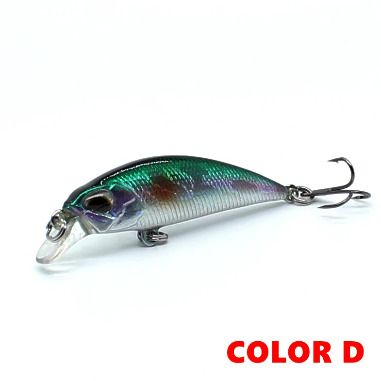 color D ch045 AOCLU воблеры Джеркбейт, 6 цветов, 4,5 см, 4,0 г, жесткая приманка, маленькие приманки для рыбалки, приманки для рыбалки, приманки для пресной соли, оседающая на дно приманка - Цвет: color D ch045