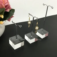 desktop earring display set of 3 clear acrylic jewelry stand holder retail display