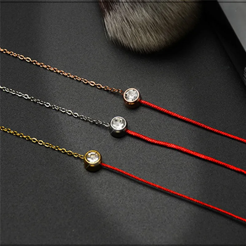 Женские браслеты с красной нитью GS красная веревочная цепь из нержавеющей стали