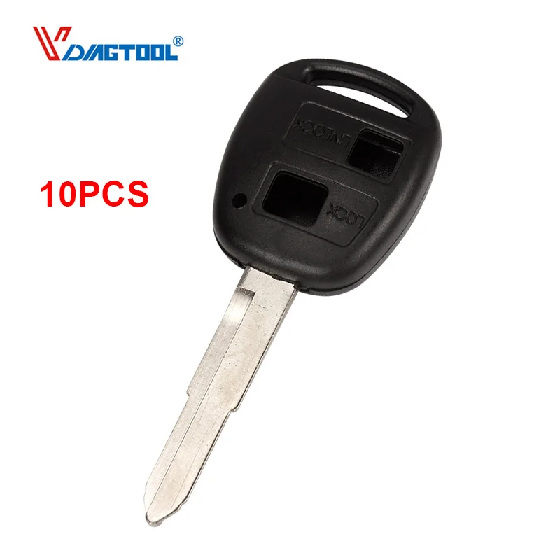 VDIAGTOOL 10 шт. 2 кнопки ФОБ оболочки для игрушек ota YARIS COROLLA RAV4 CAMRY D20 необработанное