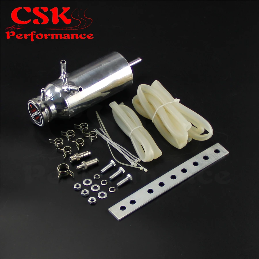 Алюминиевый маслоуловитель бачок резервуар с дыхательным фильтром серебряной