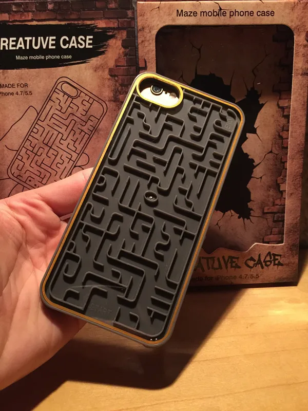 hui Интерактивный красный и желтый лабиринт чехол для телефона для iPhone 6 6s 7 8 расслабляющий ПК лабиринт карта игра чехол для iPhone 6 6s 7 8 Plus - Цвет: hui