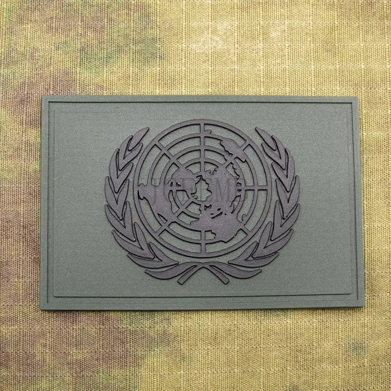 Зеленый флаг ООН тактический военный боевой дух 3D ПВХ патч PB1207|the patch|3d pvc patchpatches