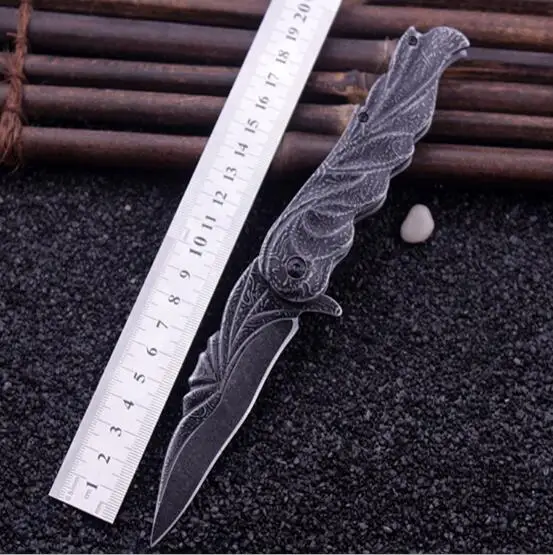 Хит тактический складной нож 54HRC стальная ручка D2 лезвие для охоты выживания