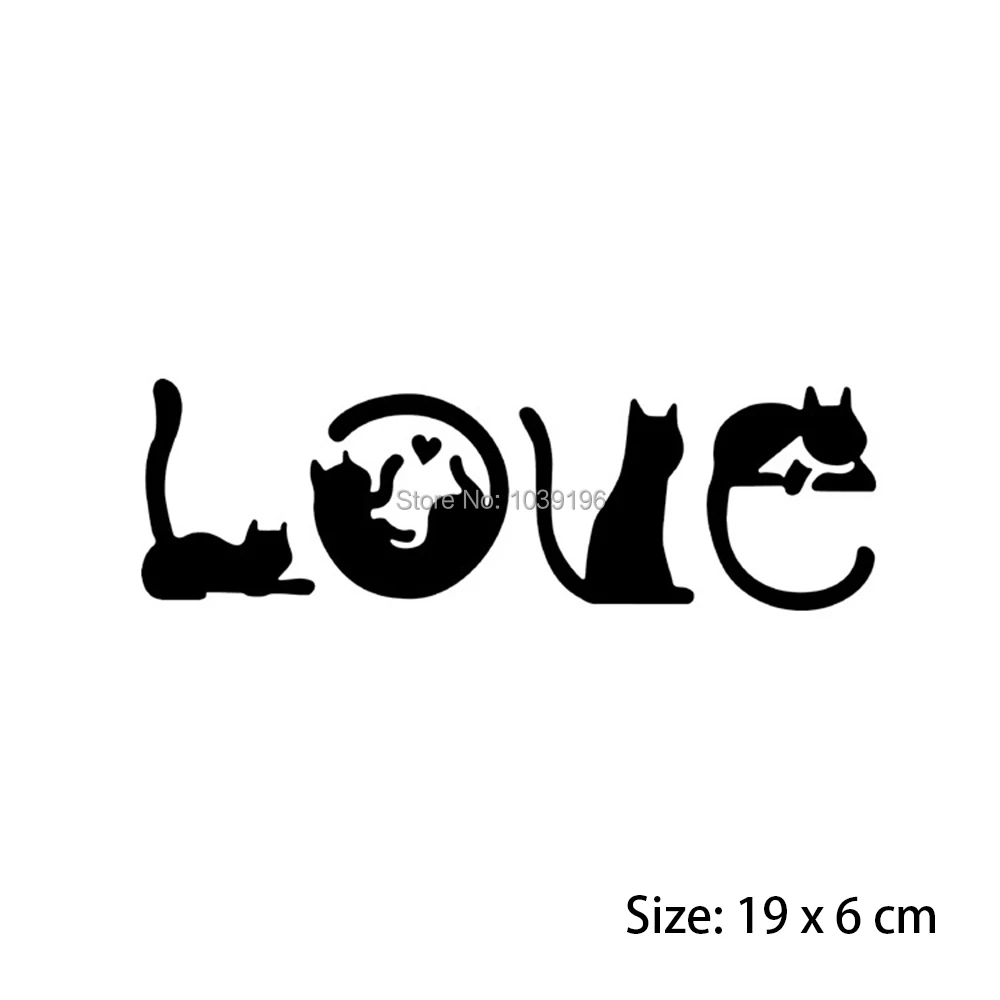 

Newest Car Styling Covers Cute Lovely Cat Love Car Stickers Decals for Toyota Honda Chevrolet Volkswagen Ford Kia Fiat Tesla BMW