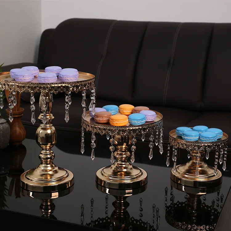

9pcs/lot Wedding Gold cake display metal cake stand cupcake display Birthday dessert Stand Party decoration