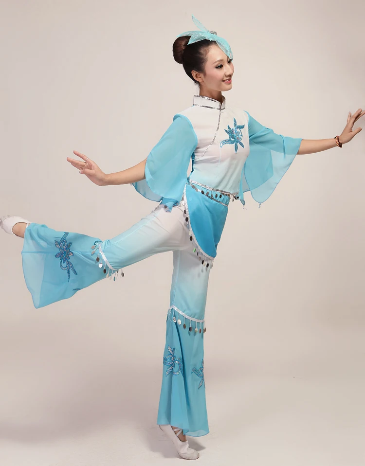 Hanfu платье национальные танцевальные костюмы yangko одежда классические