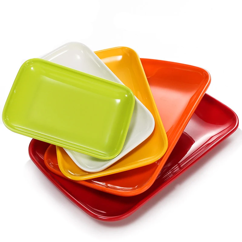 2 шт. красочные Меламиновый блюдо колбасы порошок Пластик быстро Еда ресторан для