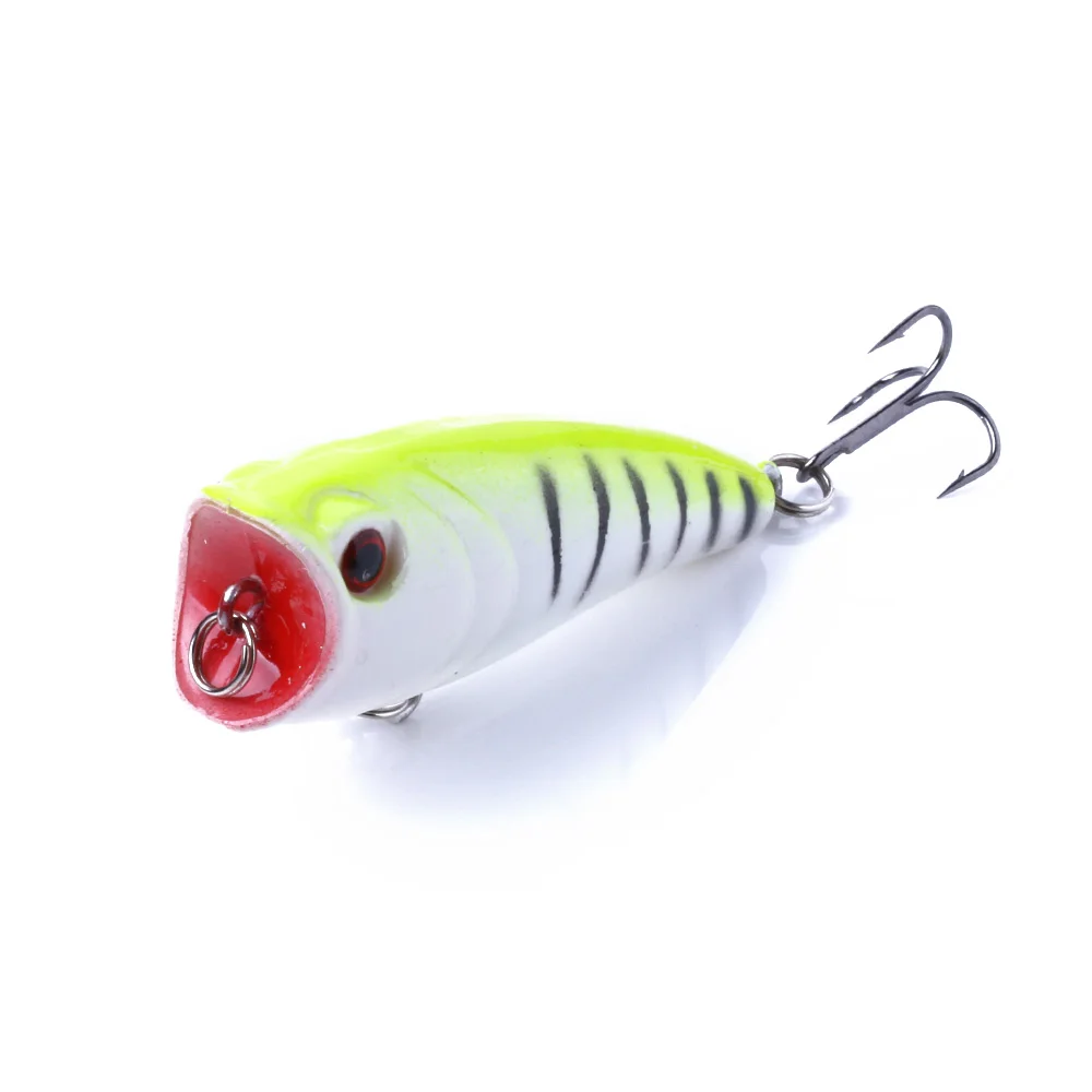 

HENGJIA 10PCS Crankbaits 6CM 7G Popper Hard Baits Popper Topwater Fishing tackle