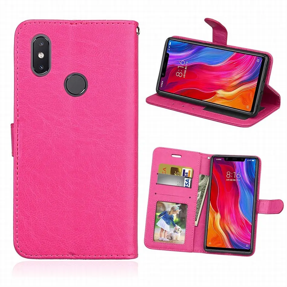 Простой чехол из искусственной кожи для Xiaomi Play 8SE 8 Lite Max 3 Mix 2 S Poco F1 Redmi 6A 6 Note 7 5 Pro Y2 S2 простой чехол для телефона E08G