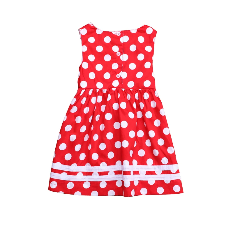 Платья для маленьких девочек летнее платье-жилет с бантом платье в горошек без