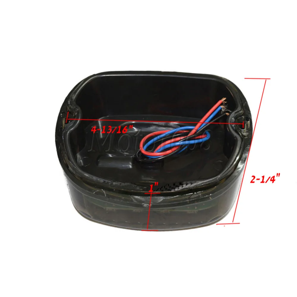 Красный дым светодиодный laydown задний фонарь для Harley Dyna Electra Glide FXD FLHT FLTR FXST FLHX XL 1200