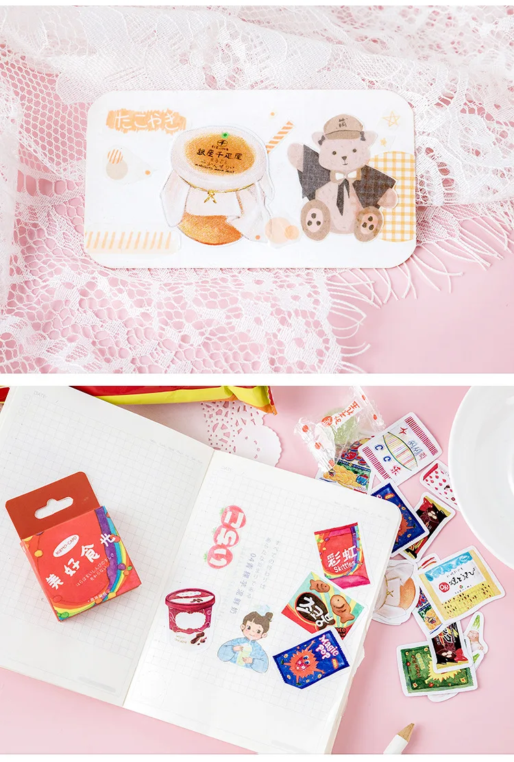 46 pcs/pack Kawaii Stationery Stickers Good food Series Diary Decorative Mobile Stickers Scrapbooking DIY Craft Stickers