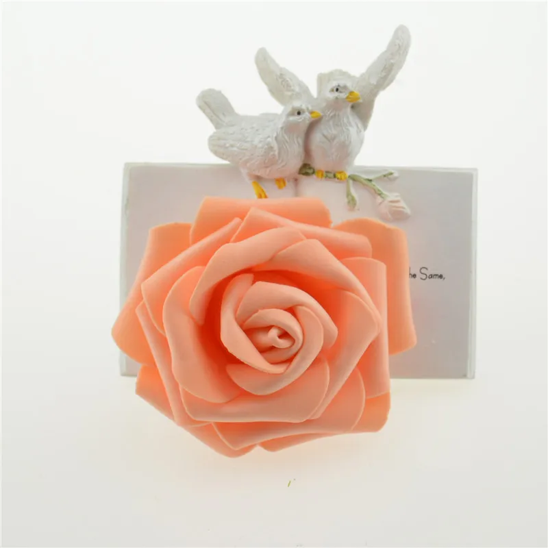 Оранжевый 100 шт. большая пенопластовая Роза ручной работы искусственный цветок голова Свадебные украшения DIY ВЕНОК Подарочная коробка Скрапбукинг Ремесло поддельный цветок - Цвет: Оранжевый