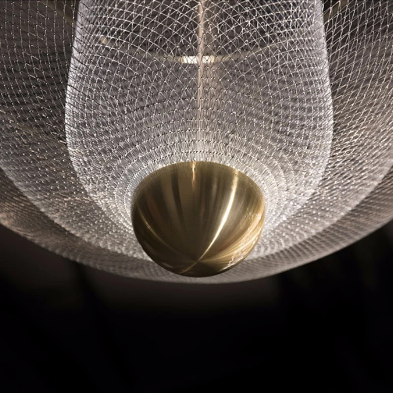 Italian metal chandelier personality living room restaurant postmodern light luxury simple designer grid villa | Освещение
