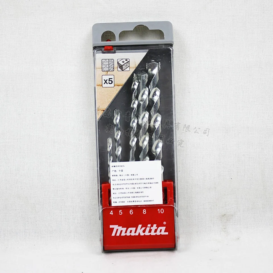 

Японское ударное сверло Makita, ударное сверло с кирпичной стеной, набор из 5 насадок, инструменты, детали