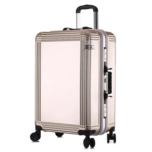 champagne KLQDZMS новые модные солнцезащитные очки в стиле ретро с 20/24 дюймов алюминиевая рама багаж на ролликах для ручной клади с тележкой, масштабных дорожных чемоданов, мужские бизнес-сумки для багажа - Цвет: champagne