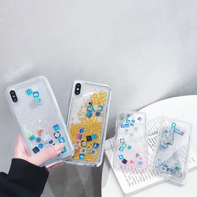 Чехол с жидкими блестками для iPhone 12 Mini 11/12 Pro MAX X XS XR se 8/7/6/6S Plus|Бамперы| |