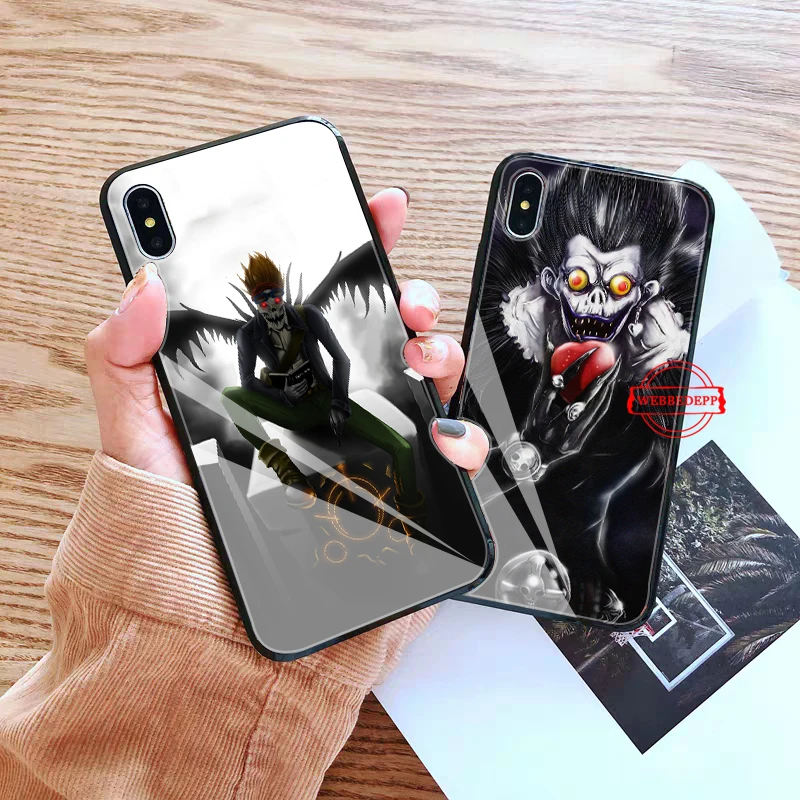 

Death Note Ryuk Glass Phone Case for Apple iPhone 11 Pro X XS Max 6 6S 7 8 Plus 5 5S SE