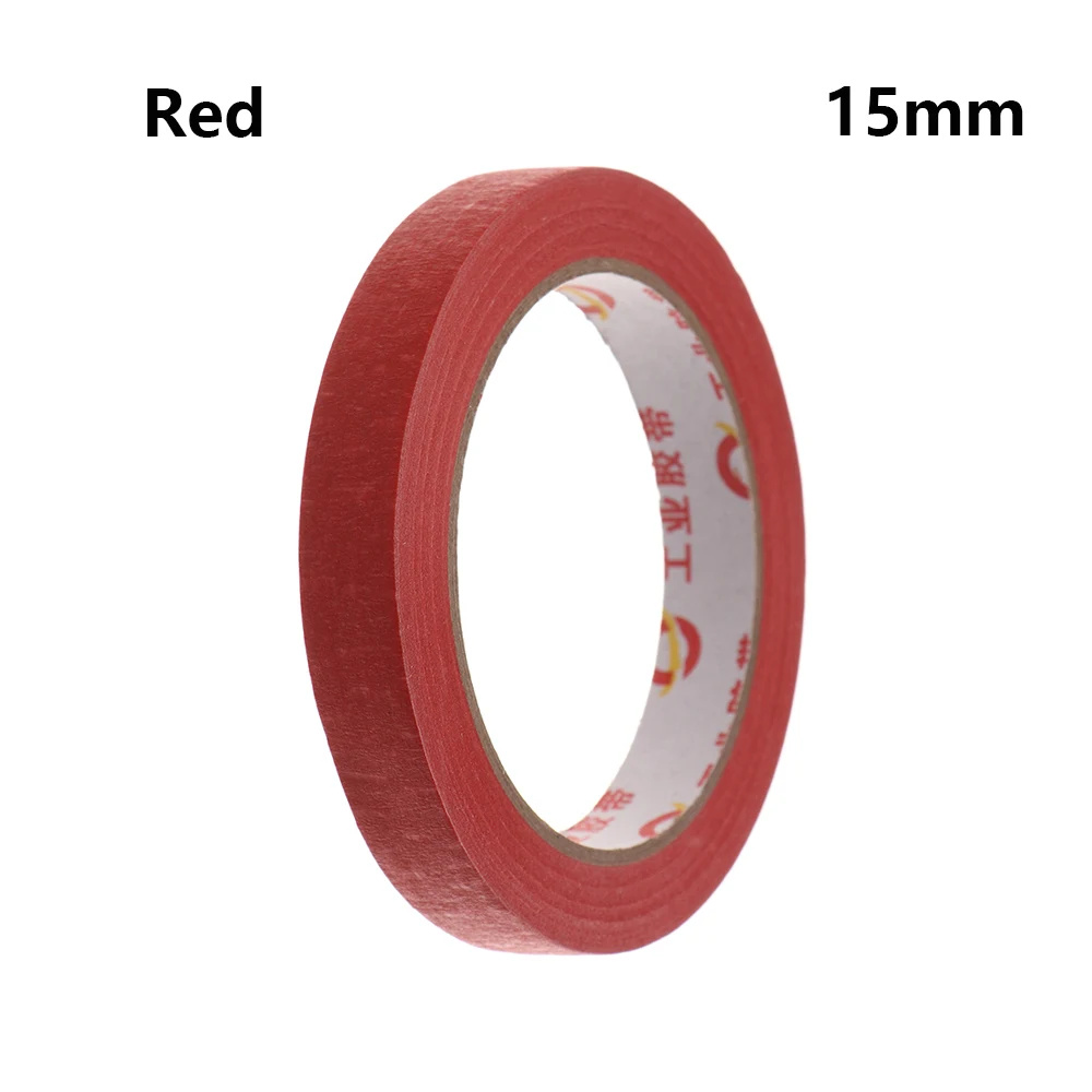 15mm - red 30 м цветная Малярная клейкая лента, клейкая бумага для рисования, художественный декор, ремесло, универсальный автомобильный стикер, лента - Цвет: 15mm - red