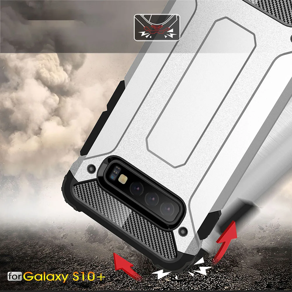 100 шт роскошный противоударный защитный чехол для телефона samsung Galaxy S10 Plus 5G S9 S8 S7 S6