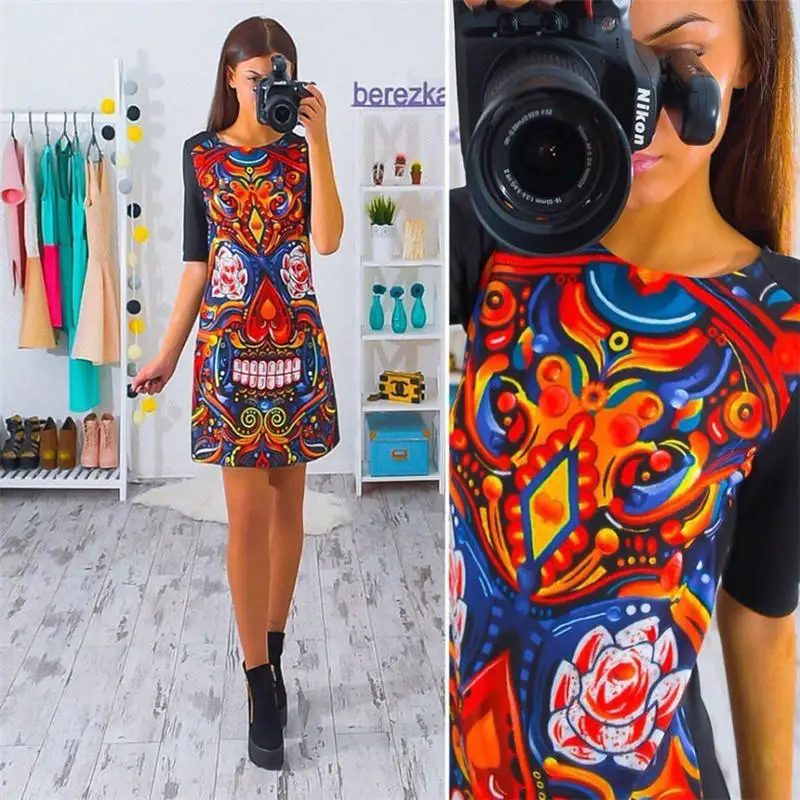 Низкая цена платье с принтом модное Vestidos de Festa Renda винтажное летнее повседневное